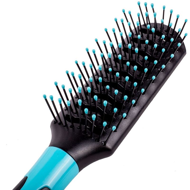 Ingrijire personala si Cosmetice - Ingrijire personala - Ingrijire par - Perii de par si piepteni - Perie par dreptunghiulara, plastic, maner antiderapant, albastru - Infinity.ro