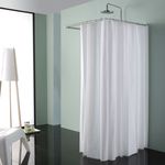 Casa si Gradina - Textile si covoare - Perdele si draperii - Perdele - Perdea de dus poliester, alb, 180x 180 cm, set inele incluse - Infinity.ro