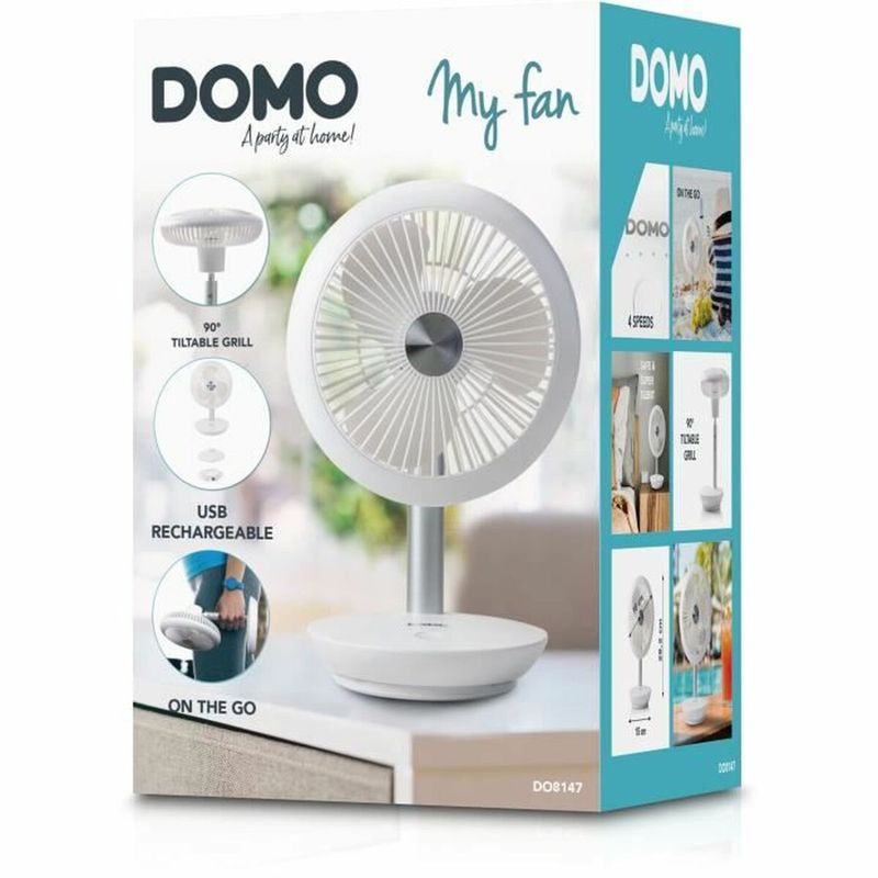 Electronice si Electrocasnice - Climatizare si sisteme de incalzire - Aparate racire aer - Ventilatoare - Mini ventilator portabil cu 4 viteze DO8147, 25 W, baterie cu alimentare prin USB - Infinity.ro