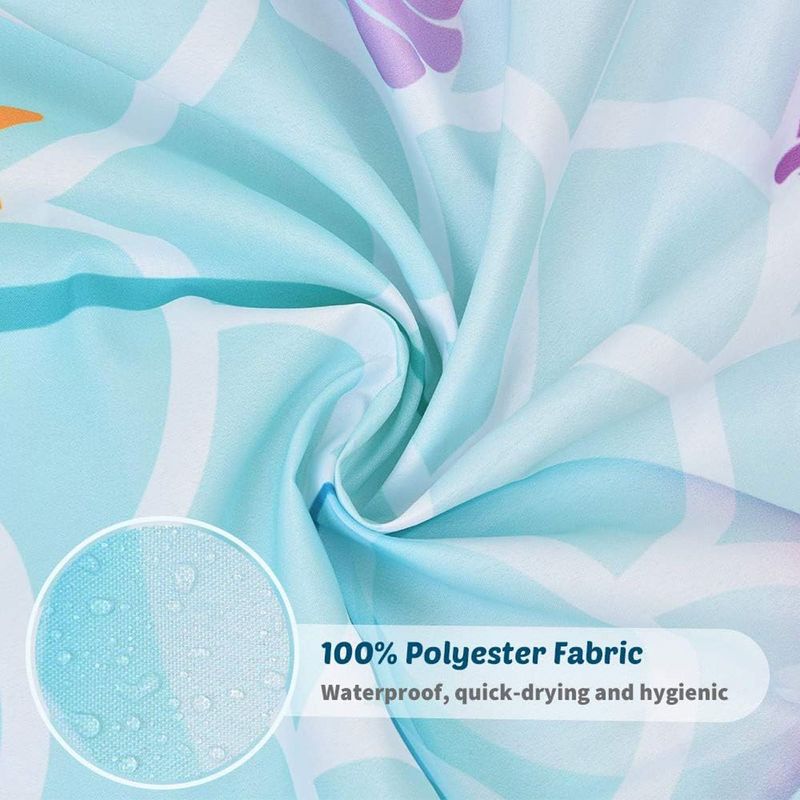 Casa si Gradina - Sanitare - Cazi si cabine de dus - Paravane si usi - Perdea dus, model sirena, material peva, dimensiune 180x 180cm, culoare multicolor, set 12 inele - Infinity.ro