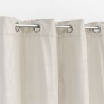 Casa si Gradina - Textile si covoare - Perdele si draperii - Perdele - Perdea decorativa, model frunze reliefate, culoare ecru, 140x 260 cm, inele 4 cm, poliester - Infinity.ro