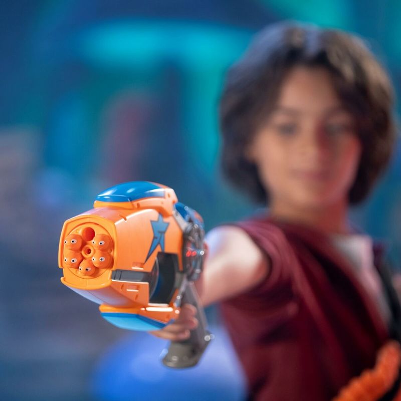 Jucarii, Copii si Bebe - Jucarii si jocuri - Jucarii de rol - Arme de jucarie - Pistol cu Sageti Bizak Slugterra Eli'S Megamorph Blaster Portocaliu - Infinity.ro