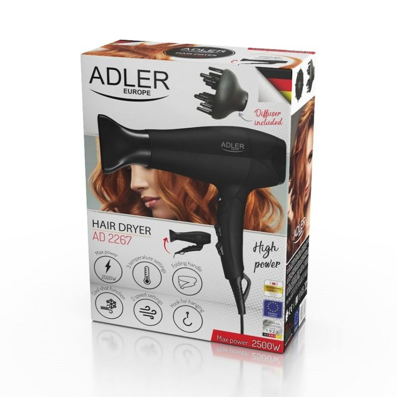 Ingrijire personala si Cosmetice - Aparate & accesorii ingrijire personala - Hair styling - Uscatoare de par - Uscator de par Adler AD 2267, 2100 W, difuzor - Infinity.ro