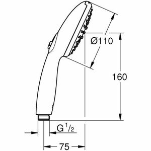 Cap de dus Grohe ABS Plastic