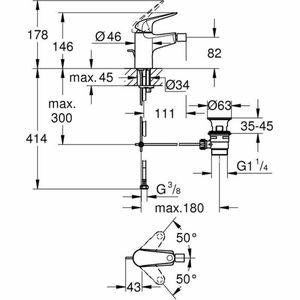 Robinet Monocomanda Grohe Metal Alama (1 Unitati)