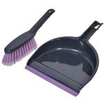 Market - Curatenie si intretinere casa - Produse menaj - Maturi si farase - Set faras si perie, plastic, gri, 2 piese - Infinity.ro