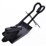 Casa si Gradina - Termice - Sobe, Seminee si accesorii - Accesorii seminee si sobe - Set curatare semineu, metal, perie si faras, negru, 2 bucati - Infinity.ro