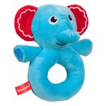 Jucarii, Copii si Bebe - Jucarii si jocuri - Jucarii bebelusi - Jucarii zornaitoare - Jucarie zornaitoare fisher price, inel elefant, culoare albastru, 0+ luni - Infinity.ro
