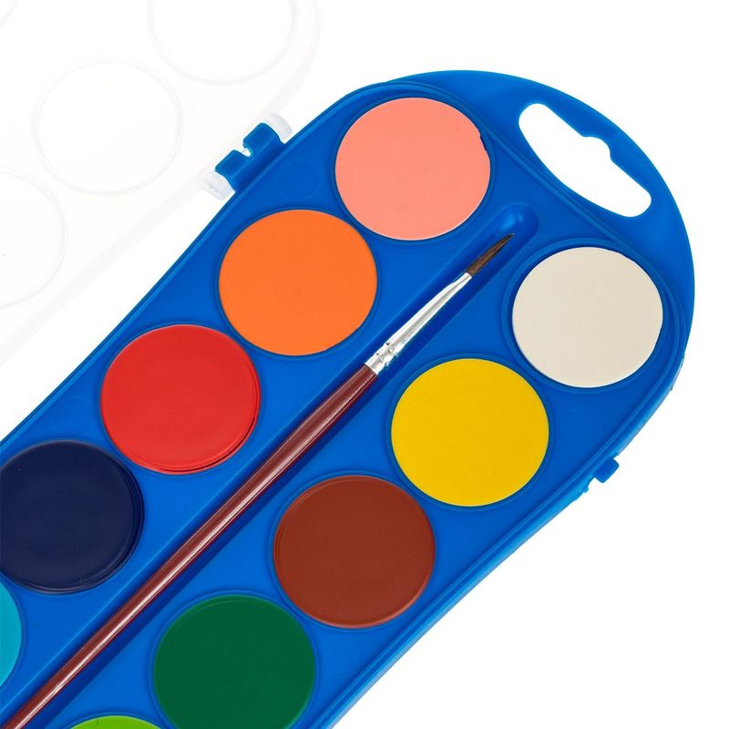 Carti si Birotica - Rechizite - Pictura si desen - Acuarele si culori - Set acuarele carioca, 12 culori, pensula inclusa, multicolor - Infinity.ro