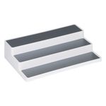 Casa si Gradina - Mobilier - Biblioteci si rafturi - Rafturi - Raft condimente, 3 nivele, plastic, alb-gri, 36.5 x 24 x 8.5 cm - Infinity.ro