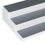Casa si Gradina - Mobilier - Biblioteci si rafturi - Rafturi - Raft condimente, 3 nivele, plastic, alb-gri, 36.5 x 24 x 8.5 cm - Infinity.ro
