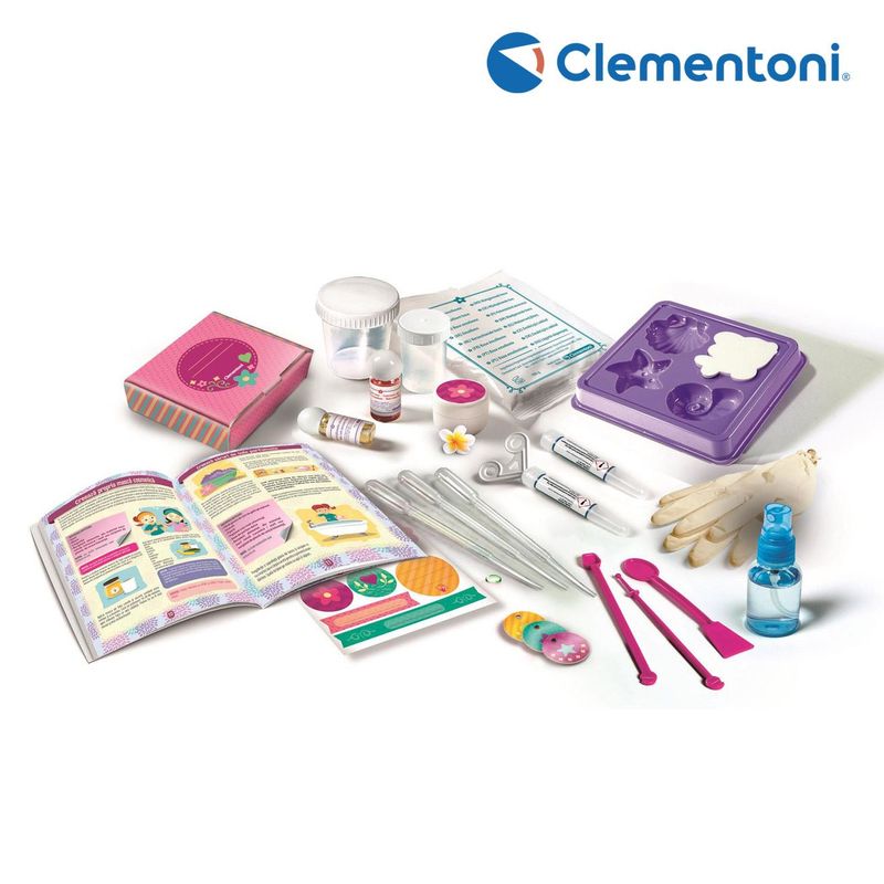 Jucarii, Copii si Bebe - Jucarii si jocuri - Jucarii & jocuri educative - Seturi de artizanat - Set creativ clementoni, salon de spa si sapunuri, multicolor, varsta recomandata 8+ ani - Infinity.ro