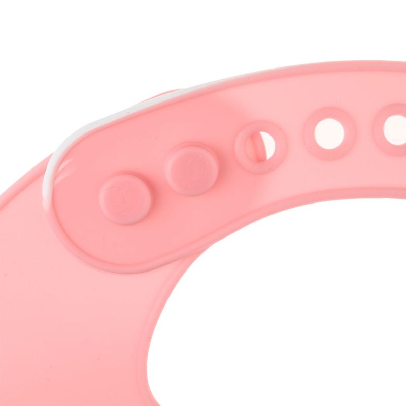 Jucarii, Copii si Bebe - Hrana si alaptare - Biberoane, suzete si accesorii hranire - Articole hranire bebelusi - Baveta silicon, unicorn, roz/alb, pentru fete, mesaj "believe in unicorns", 28 x 23 cm - Infinity.ro