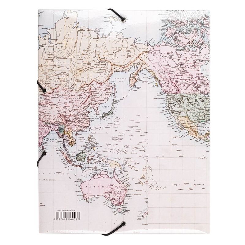 Carti si Birotica - Birotica - Accesorii de birou - Mape si dosare - Mapa carton, model harta, elastic, dimensiune 24 x 32cm - Infinity.ro