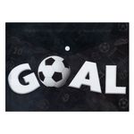 Carti si Birotica - Birotica - Accesorii de birou - Mape si dosare - Mapa capsa, model minge fotbal goal, culoare negru-alb, dimensiuni 33 x 24cm, plastic - Infinity.ro