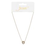 Fashion, accesorii si bijuterii - Femei - Bijuterii femei - Coliere femei - Colier femei, language of jewels, inima strass, culoare aurie - Infinity.ro