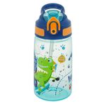 Casa si Gradina - Bucatarie si vesela - Cani si pahare - Sticle - Sticla apa copii, pop up dinozaur, mecanism silicon, capacitate 500ml, albastru - Infinity.ro
