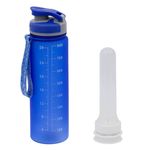 Casa si Gradina - Bucatarie si vesela - Cani si pahare - Sticle - Sticla apa, be strong, acumulator gheata, curea textila, capacitate 800 ml, albastru - Infinity.ro