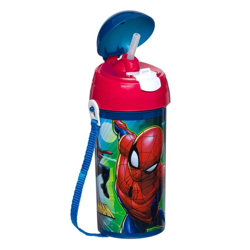Casa si Gradina - Bucatarie si vesela - Cani si pahare - Sticle - Sticla apa marvel spiderman, sistem pop-up, culoare albastru, capacitate 0,5l, plastic - Infinity.ro