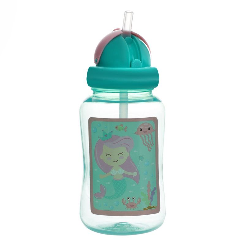 Casa si Gradina - Bucatarie si vesela - Cani si pahare - Sticle - Sticla apa plastic, printese, capacitate 400ml, multicolor, pai incorporal, fete - Infinity.ro