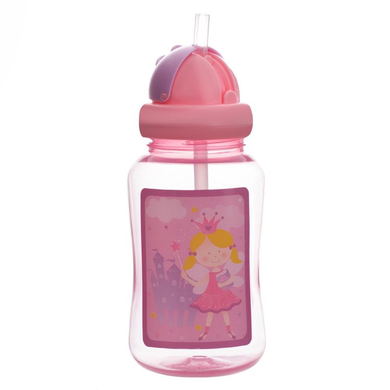 Casa si Gradina - Bucatarie si vesela - Cani si pahare - Sticle - Sticla apa plastic, printese, capacitate 400ml, multicolor, pai incorporal, fete - Infinity.ro