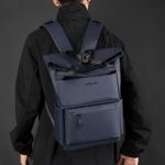 Sport si Outdoor - Articole de voiaj - Rucsacuri - Rucsac multifunctional, laptop, impermeabil, office, business, albastru inchis OBRALIX - Infinity.ro