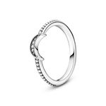 Fashion, accesorii si bijuterii - Femei - Bijuterii femei - Inele femei - Inel Dama Pandora CRESCENT MOON BEADED - RING - SIZE 48 - Infinity.ro