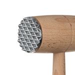 Casa si Gradina - Bucatarie si vesela - Ustensile bucatarie - Polonice, linguri si clesti de bucatarie - Ciocan carne, lemn, 29 cm, cap metalic, culoare naturala - Infinity.ro