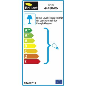 Lampa de perete Brilliant Gaia Negru Metal 60 W E27