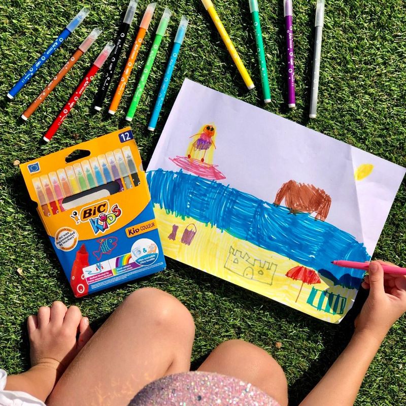 Carti si Birotica - Birotica - Instrumente de scris - Markere si carioci - Set carioci lavabile, bic, 18 bucati, varf subtire, multicolor - Infinity.ro