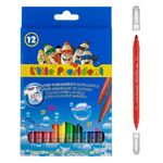 Carti si Birotica - Birotica - Instrumente de scris - Markere si carioci - Set carioci, little president, double tip, 12 bucati, varf subtire, multicolor - Infinity.ro