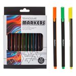 Carti si Birotica - Birotica - Instrumente de scris - Markere si carioci - Set carioci triunghiulare, 12 bucati, multicolor - Infinity.ro