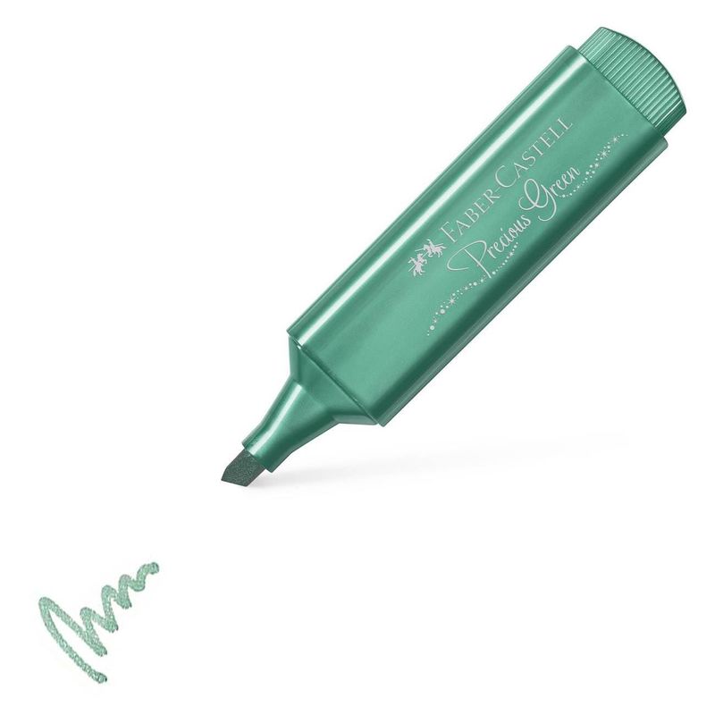 Carti si Birotica - Birotica - Instrumente de scris - Markere si carioci - Evidentiator faber castell, precious green, efect metalic, verde menta - Infinity.ro