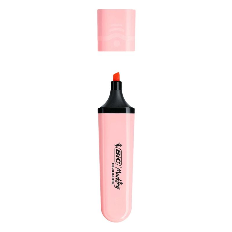 Carti si Birotica - Birotica - Instrumente de scris - Markere si carioci - Evidentiator bic marking, varf lat, culoare roz pastel - Infinity.ro