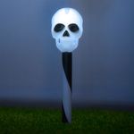 Casa si Gradina - Corpuri si surse de iluminat - Iluminat exterior - Felinare - Felinar solar de gradina, halloween, set 2 bucati, craniu si dovleac, multicolor, 35.5cm - Infinity.ro