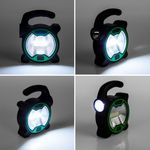 Casa si Gradina - Corpuri si surse de iluminat - Iluminat exterior - Lanterne - Lanterna portabila cob/led, duala, maner ergonomic, baterii incluse, negru/verde - Infinity.ro