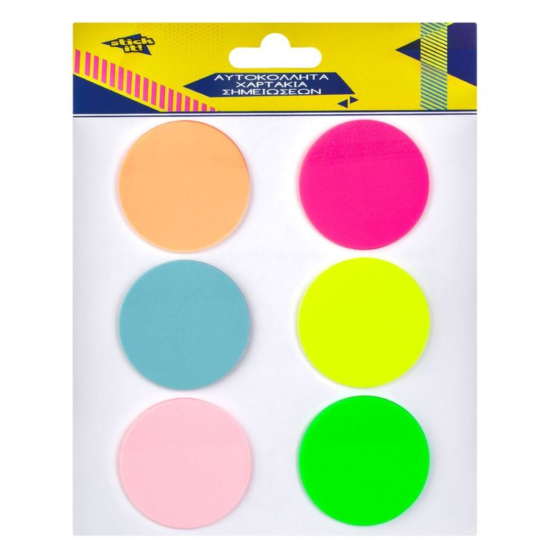 Carti si Birotica - Papetarie - Notite autoadezive - Notite adezive rotunde, multicolor, plastic, 4.5cm, set 150 file - Infinity.ro