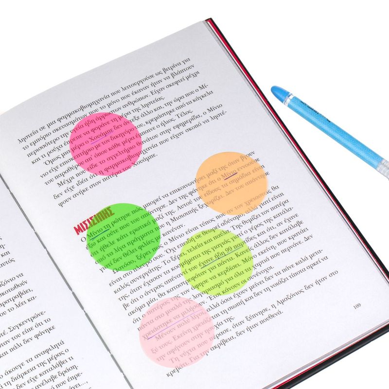 Carti si Birotica - Papetarie - Notite autoadezive - Notite adezive rotunde, multicolor, plastic, 4.5cm, set 150 file - Infinity.ro