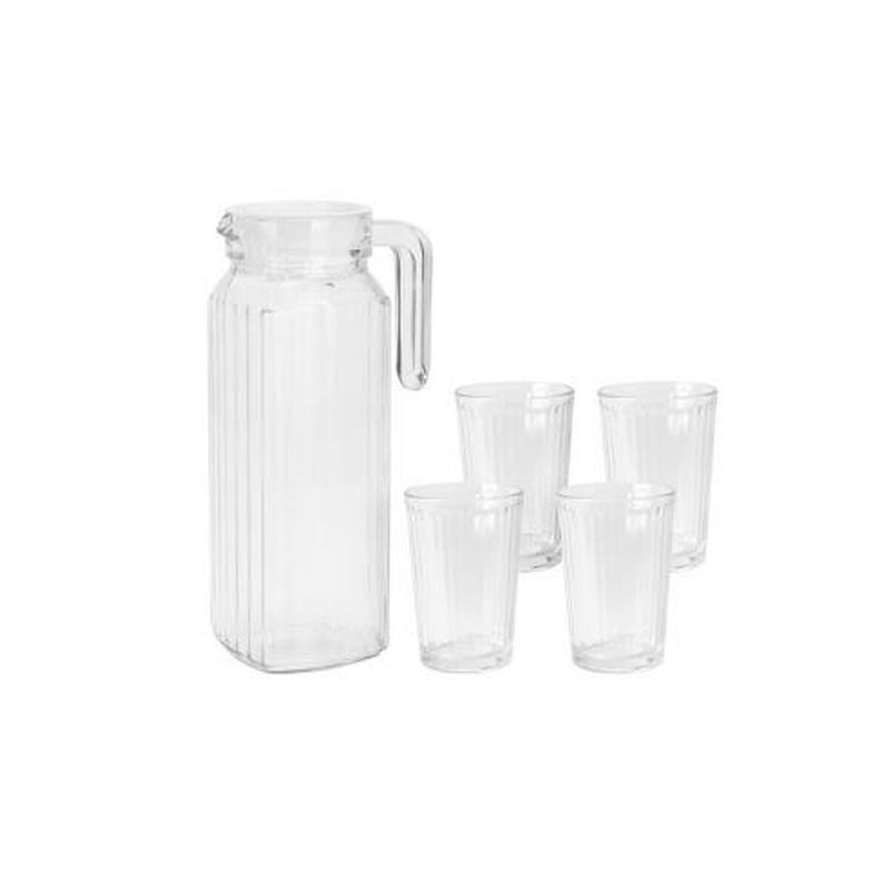 Casa si Gradina - Bucatarie si vesela - Organizare si depozitare bucatarie - Borcane si capace - Set de ulcior cu pahare Excellent Houseware ye9000500 200 ml 1,1 L (5 Piese) - Infinity.ro