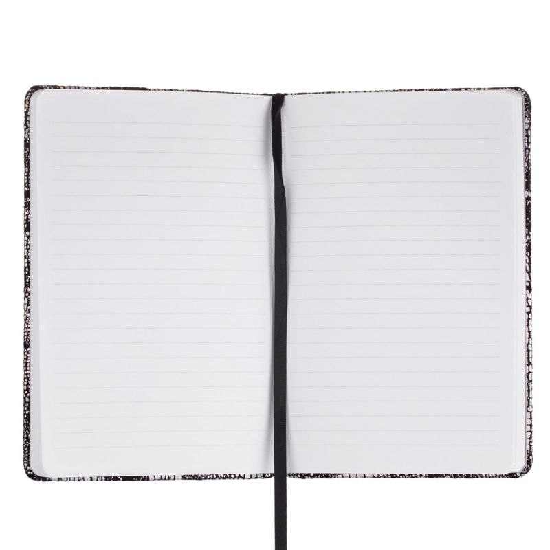 Carti si Birotica - Papetarie - Agende si calendare - Agende si carnete - Carnet notite a5, modele croco, 80 file, coperta pu moale, negru-argintiu - Infinity.ro