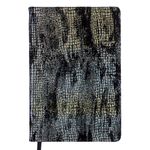 Carti si Birotica - Papetarie - Agende si calendare - Agende si carnete - Carnet notite a5, modele croco, 80 file, coperta pu moale, negru-argintiu - Infinity.ro