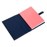 Carti si Birotica - Papetarie - Agende si calendare - Agende si carnete - Carnet notite a5, make your mark, 80 file, liniat, coperta pu, inchidere cu buton, roz-auriu - Infinity.ro