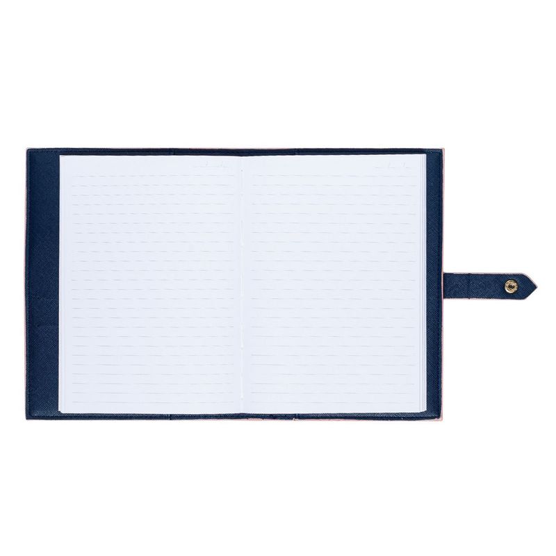 Carti si Birotica - Papetarie - Agende si calendare - Agende si carnete - Carnet notite a5, make your mark, 80 file, liniat, coperta pu, inchidere cu buton, roz-auriu - Infinity.ro