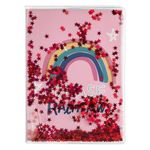 Carti si Birotica - Papetarie - Agende si calendare - Agende si carnete - Carnet notite a6, model rainbow, multicolor, 60 file, coperta plastic transparent - Infinity.ro