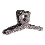 Fashion, accesorii si bijuterii - Femei - Accesorii femei - Accesorii pentru par femei - Clama par, model strass roz, lungime 11cm, culoare negru-roz - Infinity.ro