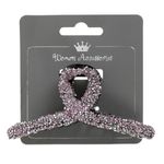 Fashion, accesorii si bijuterii - Femei - Accesorii femei - Accesorii pentru par femei - Clama par, model strass roz, lungime 11cm, culoare negru-roz - Infinity.ro