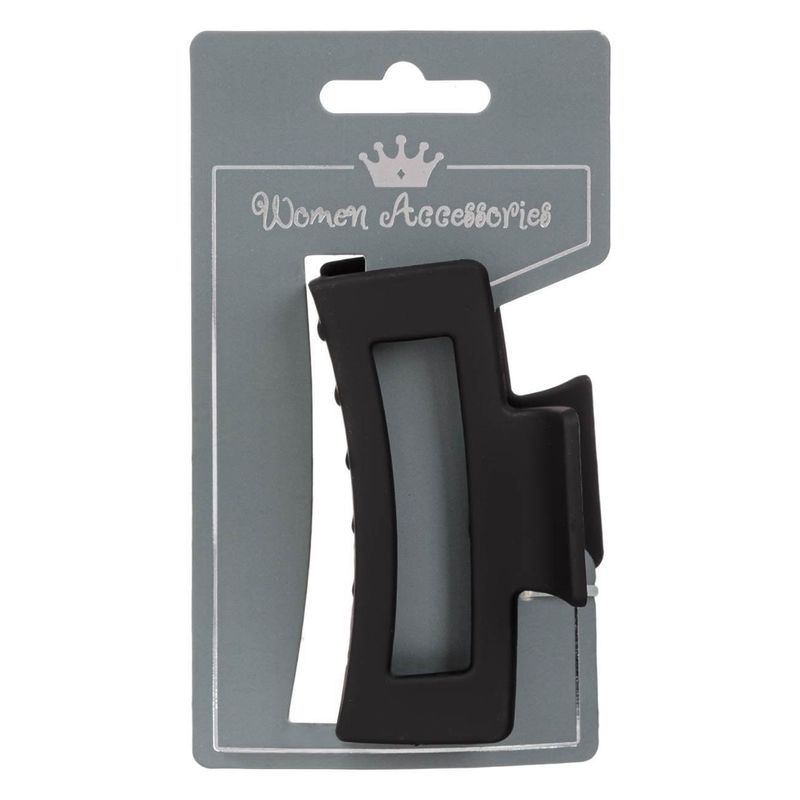 Fashion, accesorii si bijuterii - Femei - Accesorii femei - Accesorii pentru par femei - Clama par femei, model mat, culoare negru, dimensiuni 8.5 x 4.3 cm, plastic - Infinity.ro