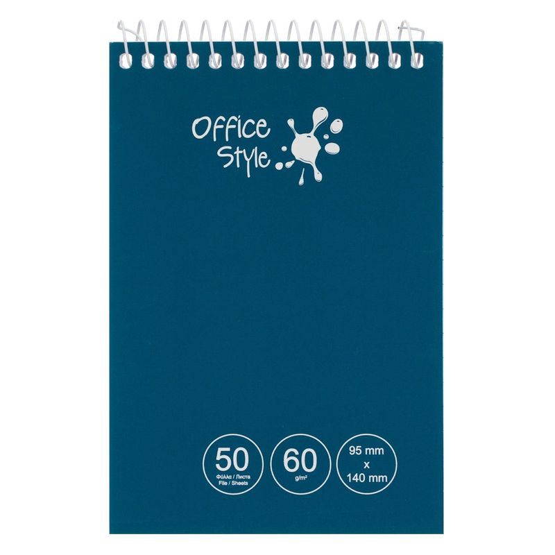 Carti si Birotica - Papetarie - Agende si calendare - Agende si carnete - Carnetel notite, office style, spirala, 50 file, dimensiuni 9.5 x 14 cm, set 3 bucati, albastru - Infinity.ro