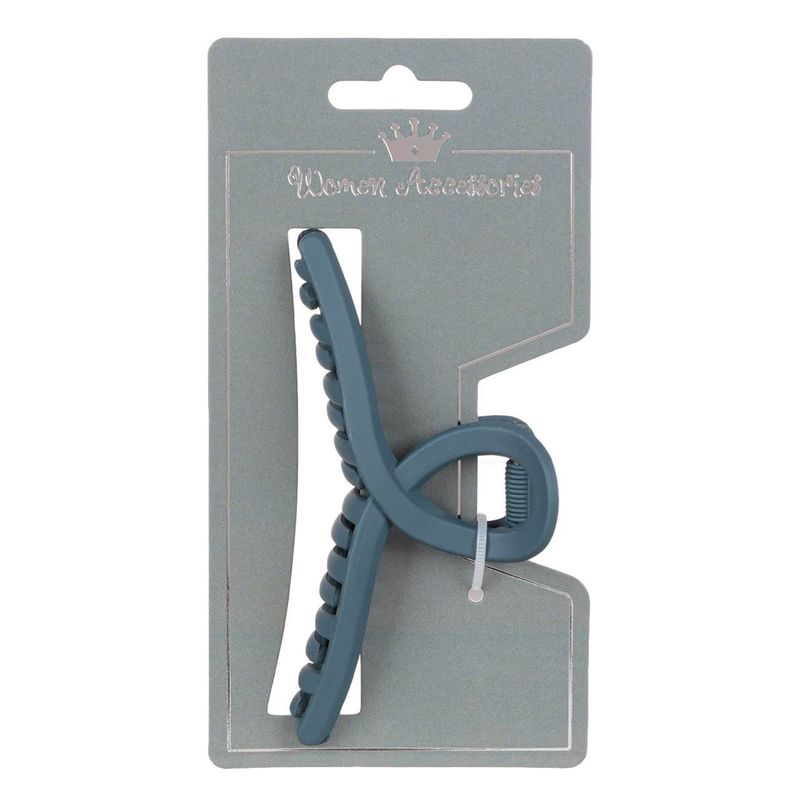 Fashion, accesorii si bijuterii - Femei - Accesorii femei - Accesorii pentru par femei - Clama par femei, model bucla, plastic, culoare albastru, dimensiuni 11 x 4cm - Infinity.ro