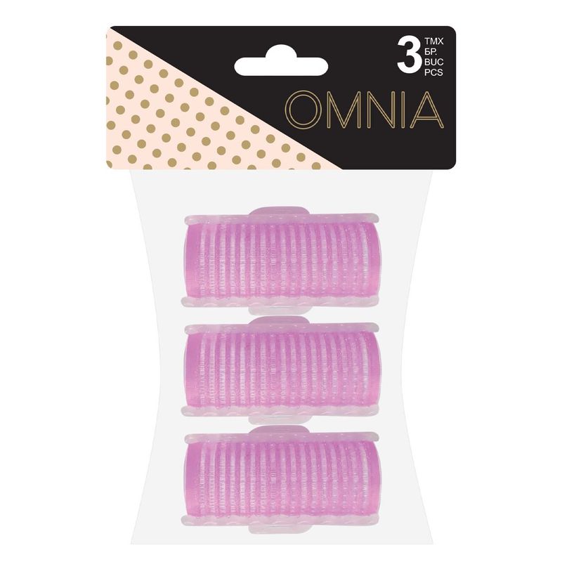 Ingrijire personala si Cosmetice - Aparate & accesorii ingrijire personala - Hair styling - Bigudiuri - Bigudiuri par, omnia, set 3 bucati, culoare lila, dimensiuni 6cm - Infinity.ro